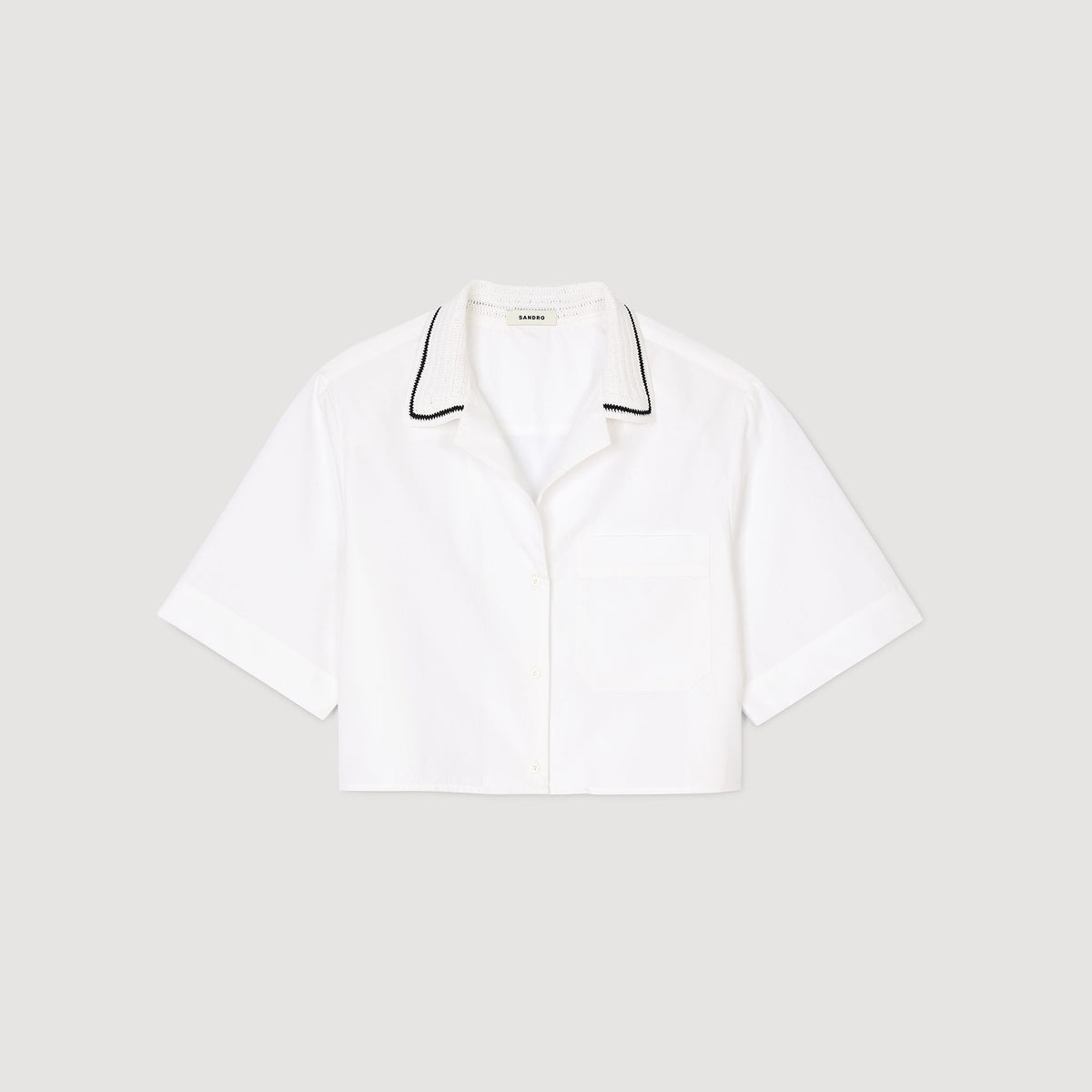 Crochet collar shirt | Sandro