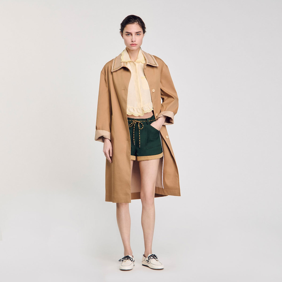 Shirt collar with lace detail | Sandro