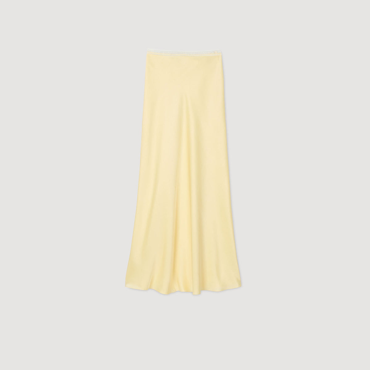 Maxi satin-effect skirt | Sandro