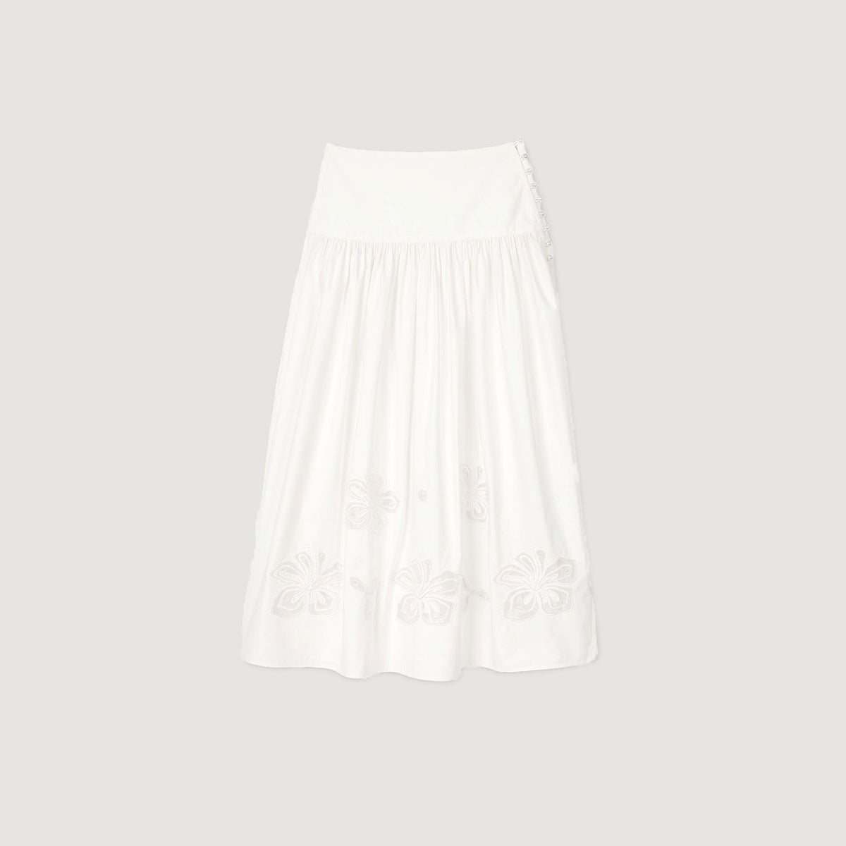 Maxi poplin skirt | Sandro