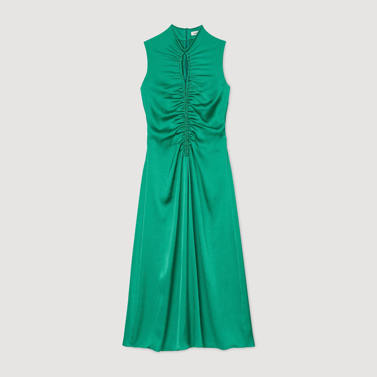 Draped satin-effect dress | Sandro