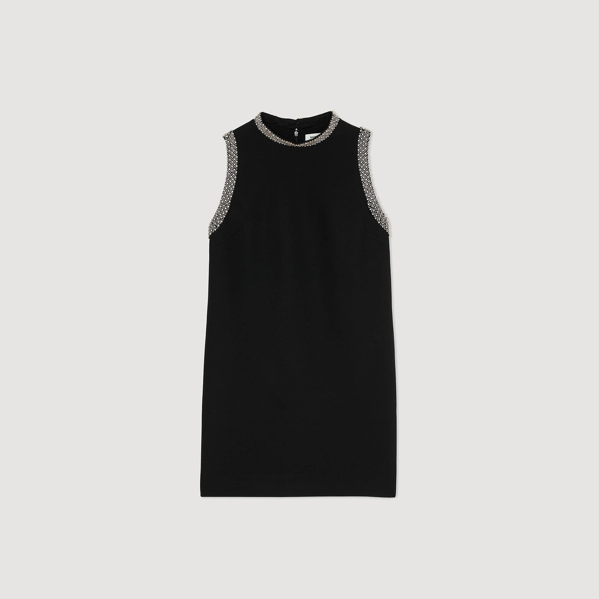 mini dress with rhinestone details | Sandro
