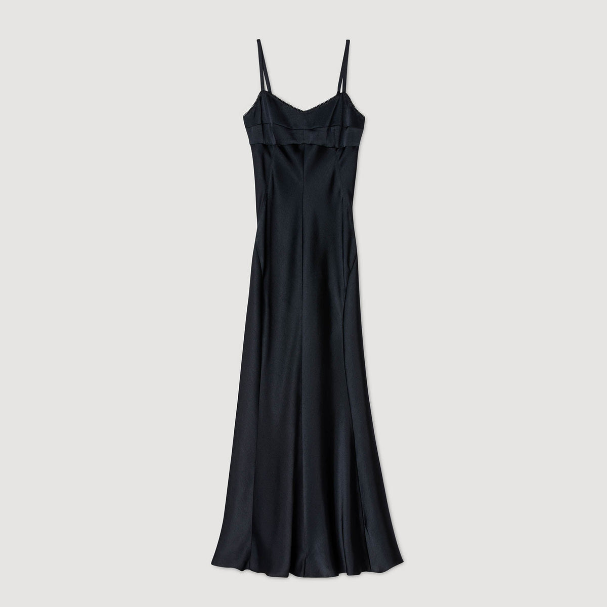 Satin-effect maxi dress | Sandro