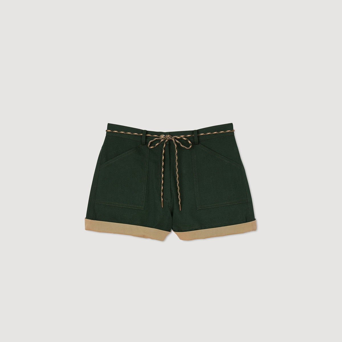 Two-tone drawstring waist shorts | Sandro