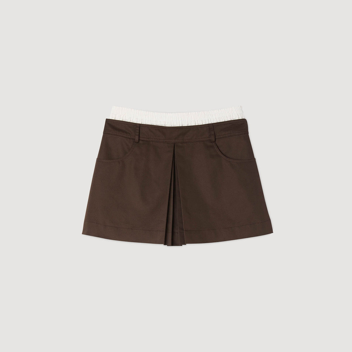 Drawstring pleated skort | Sandro