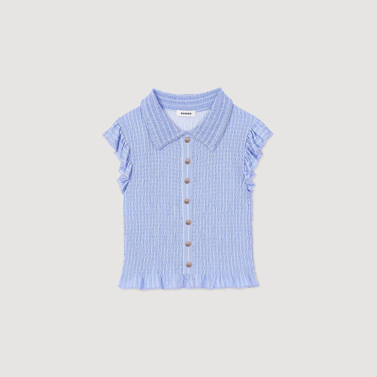 Striped smocked T-shirt | Sandro