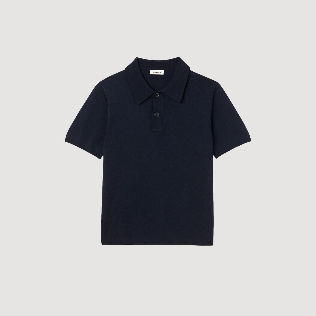 Short-sleeve knitted polo shirt | Sandro