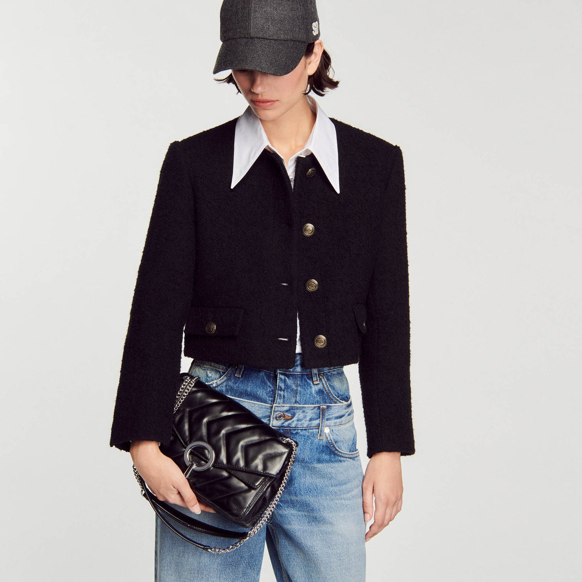 Yza bag in certified leather | Sandro