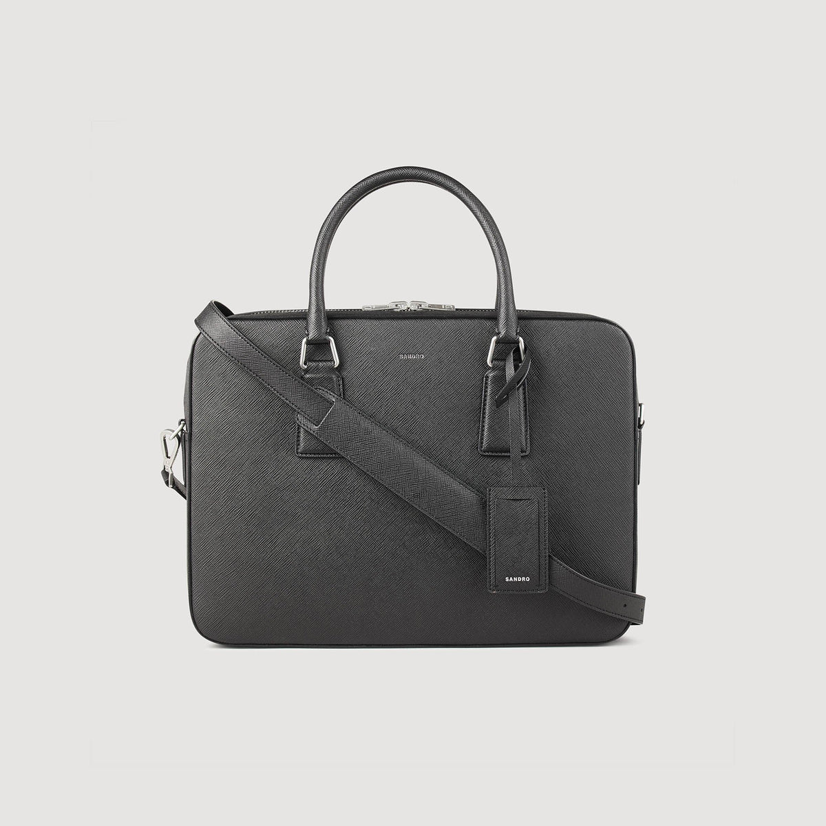 Reconstituted leather briefcase | Sandro