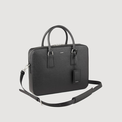 Reconstituted leather briefcase | Sandro