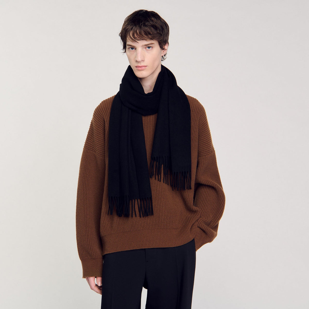 Wool and cashmere scarf | Sandro