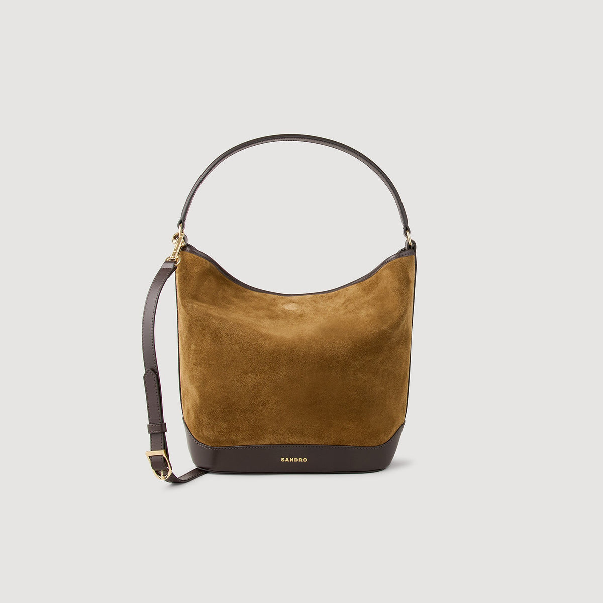 TANGOSO suede and leather bucket bag | Sandro