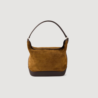 TANGOSO suede and leather bucket bag | Sandro