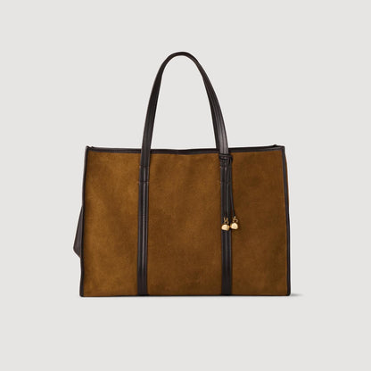 Suede tote bag | Sandro