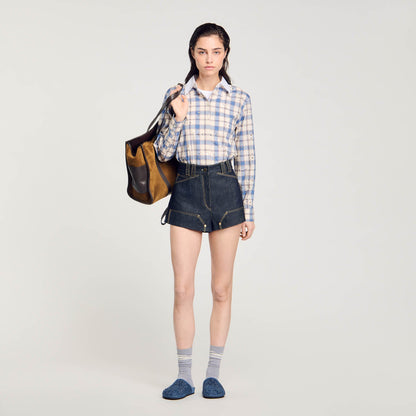 Suede tote bag | Sandro