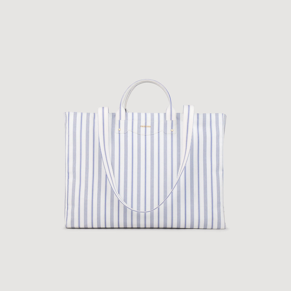 Striped canvas tote bag | Sandro