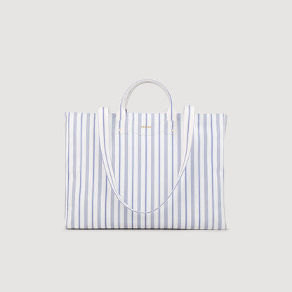 Striped canvas tote bag | Sandro