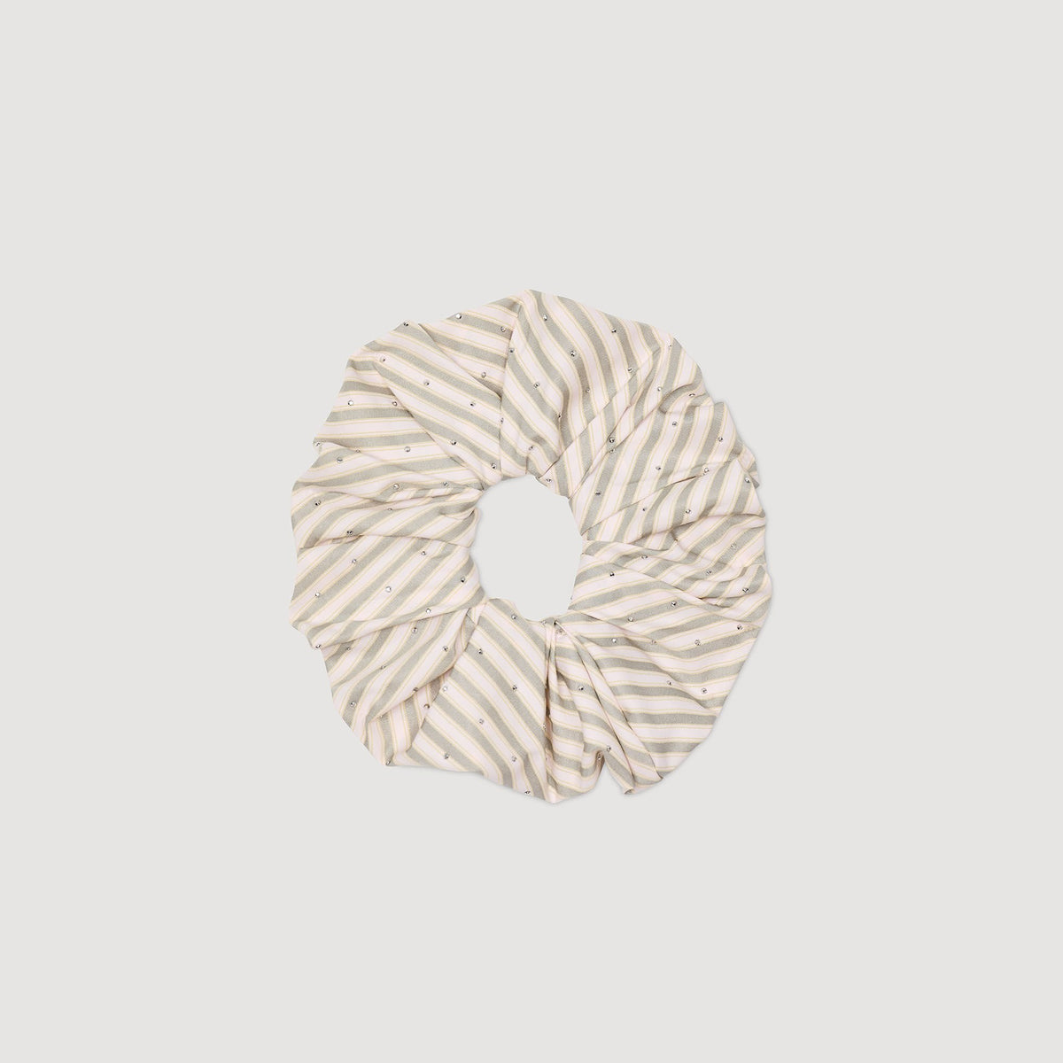 Rhinestone striped scrunchie | Sandro