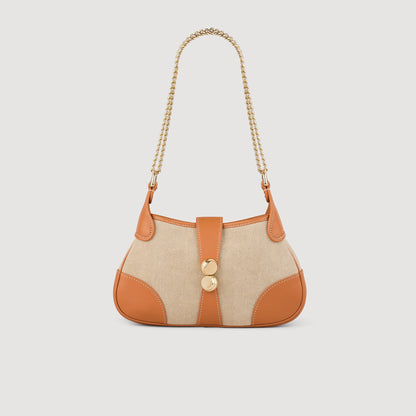 Janet canvas and leather bag | Sandro