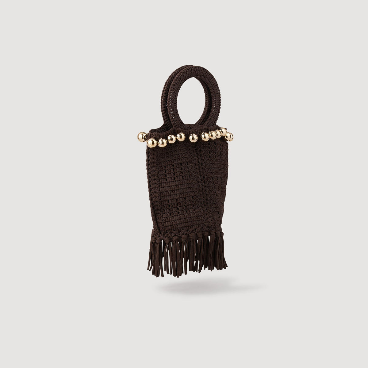 Small beaded fringed crochet bag | Sandro