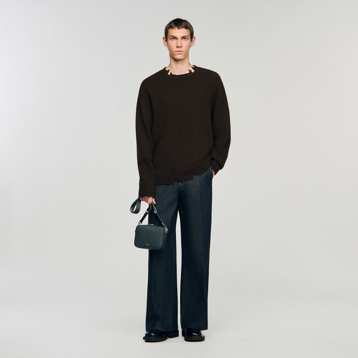 Small reconstituted leather bag | Sandro