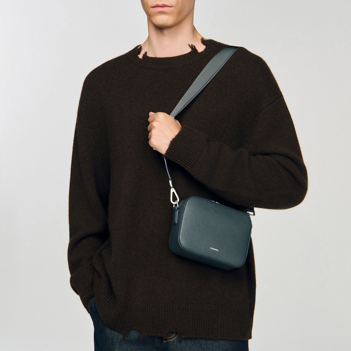 Small reconstituted leather bag | Sandro