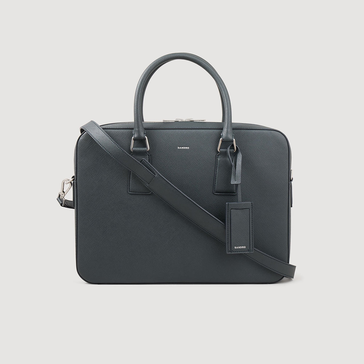 Reconstituted leather briefcase | Sandro