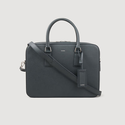 Reconstituted leather briefcase | Sandro
