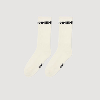 Cross signature embroidered socks | Sandro