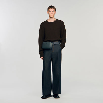 Small reconstitued leather bag | Sandro