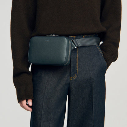 Small reconstitued leather bag | Sandro