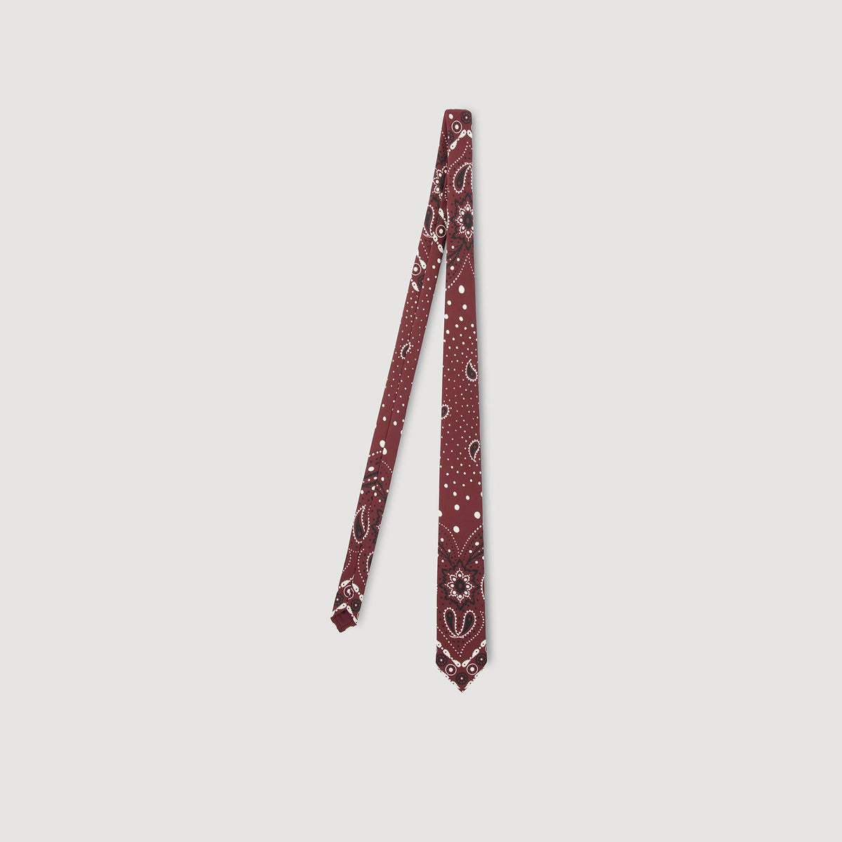 Silk paisley print tie | Sandro