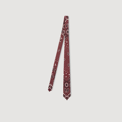 Silk paisley print tie | Sandro