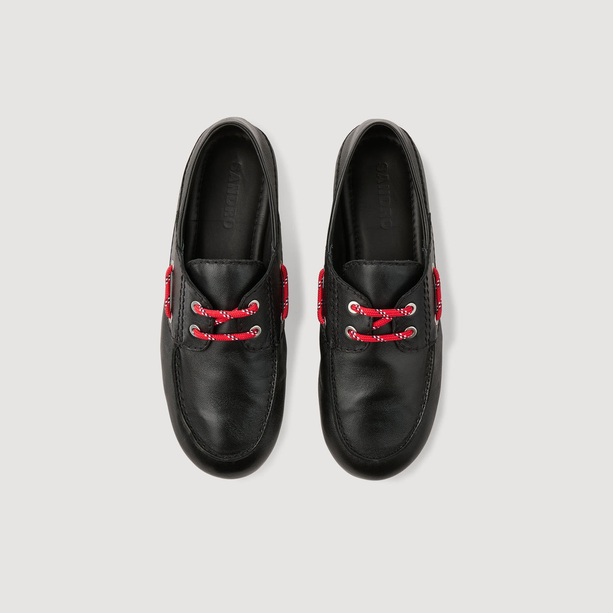 Leather boat shoe loafers | Sandro
