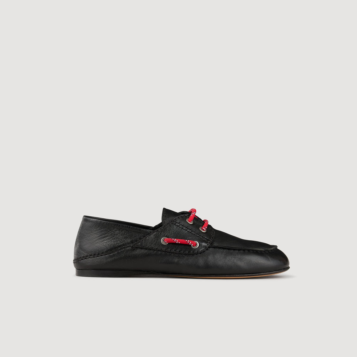 Leather boat shoe loafers | Sandro
