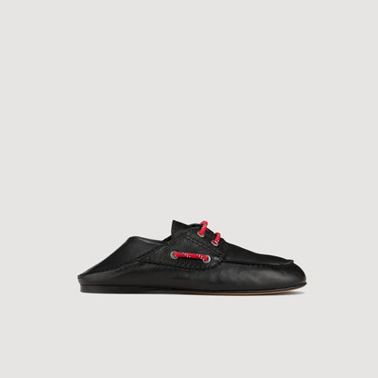Leather boat shoe loafers | Sandro