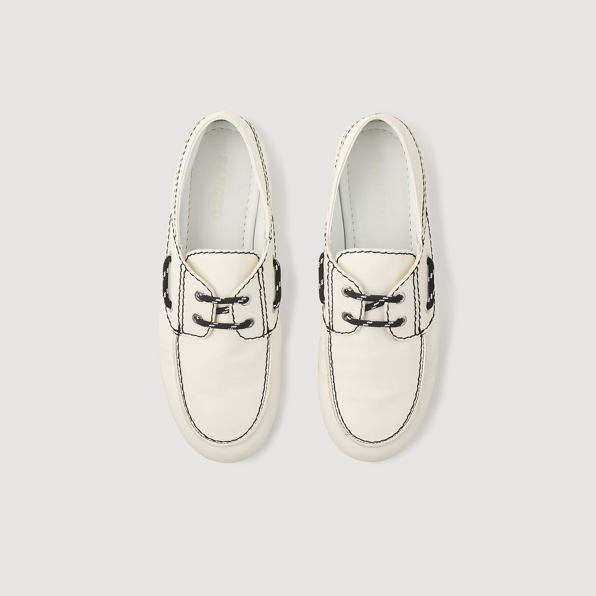 Leather boat shoe loafers | Sandro