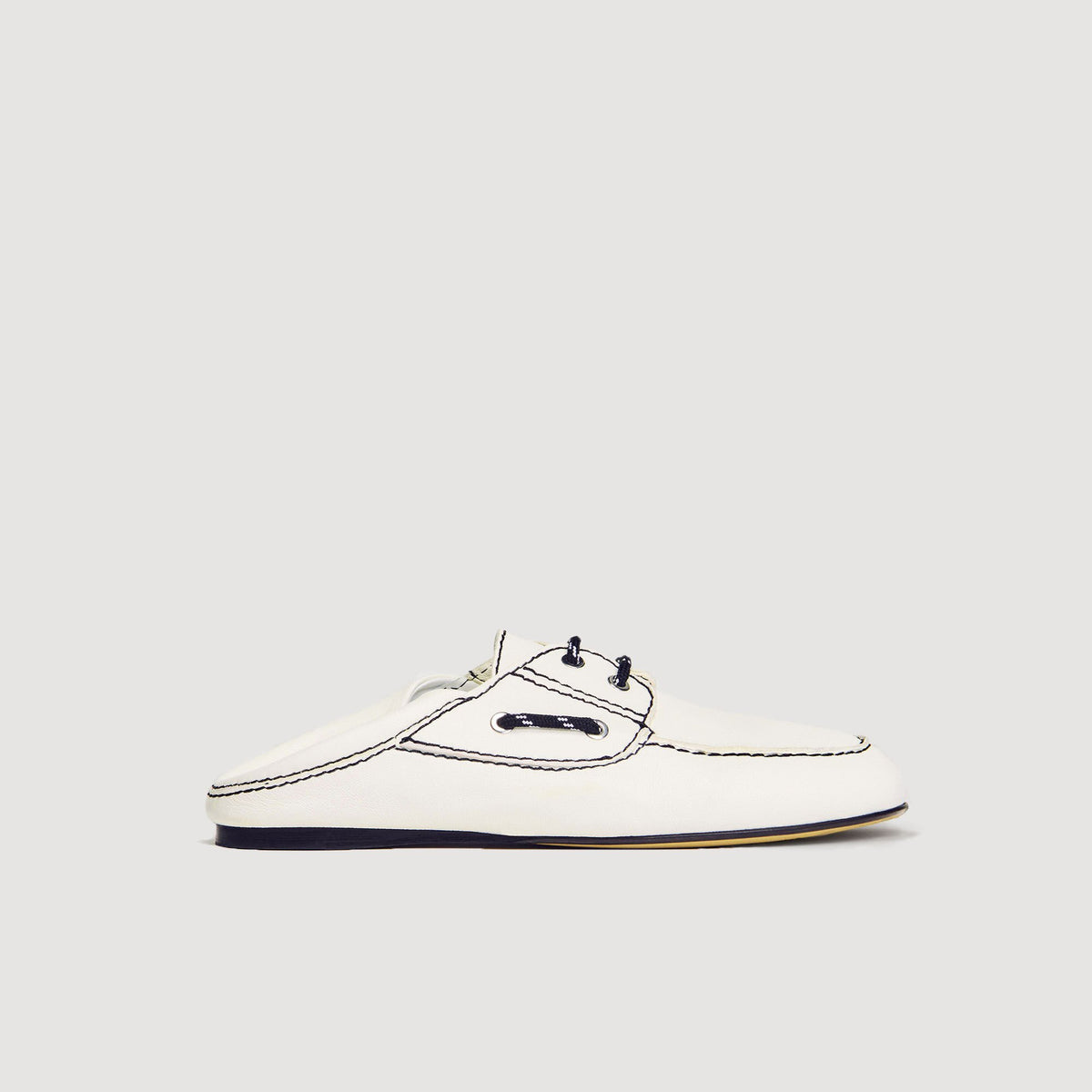 Leather boat shoe loafers | Sandro