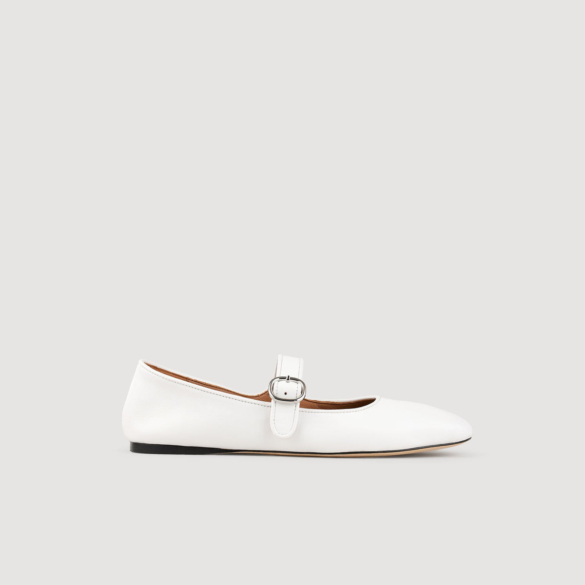 Shiny leather ballet flats | Sandro