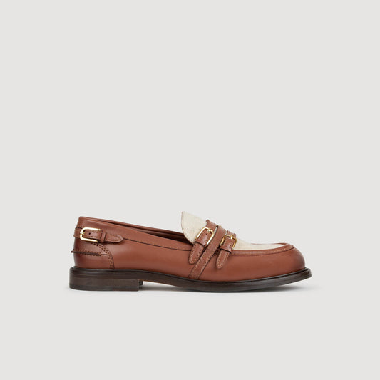 Shiny leather loafers | Sandro