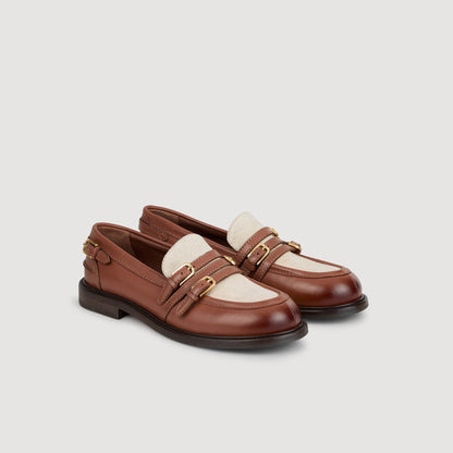 Shiny leather loafers | Sandro