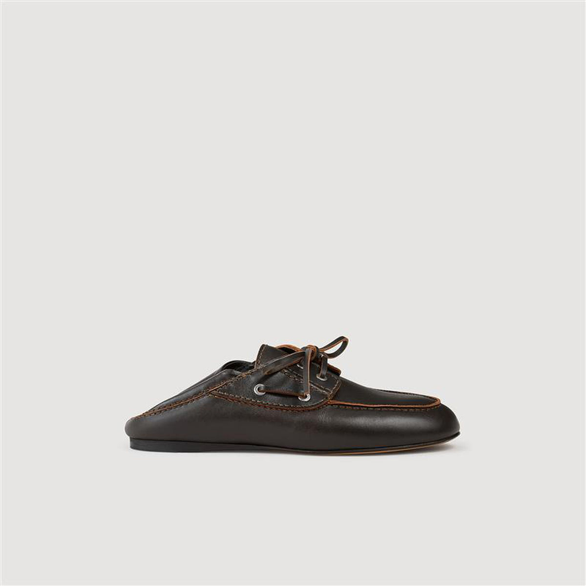 Leather boat shoe loafers | Sandro