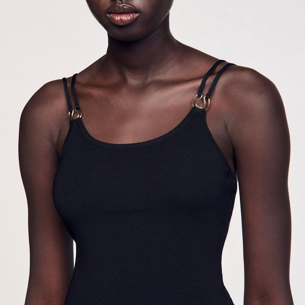 Jewelery detail knit leotard | Sandro