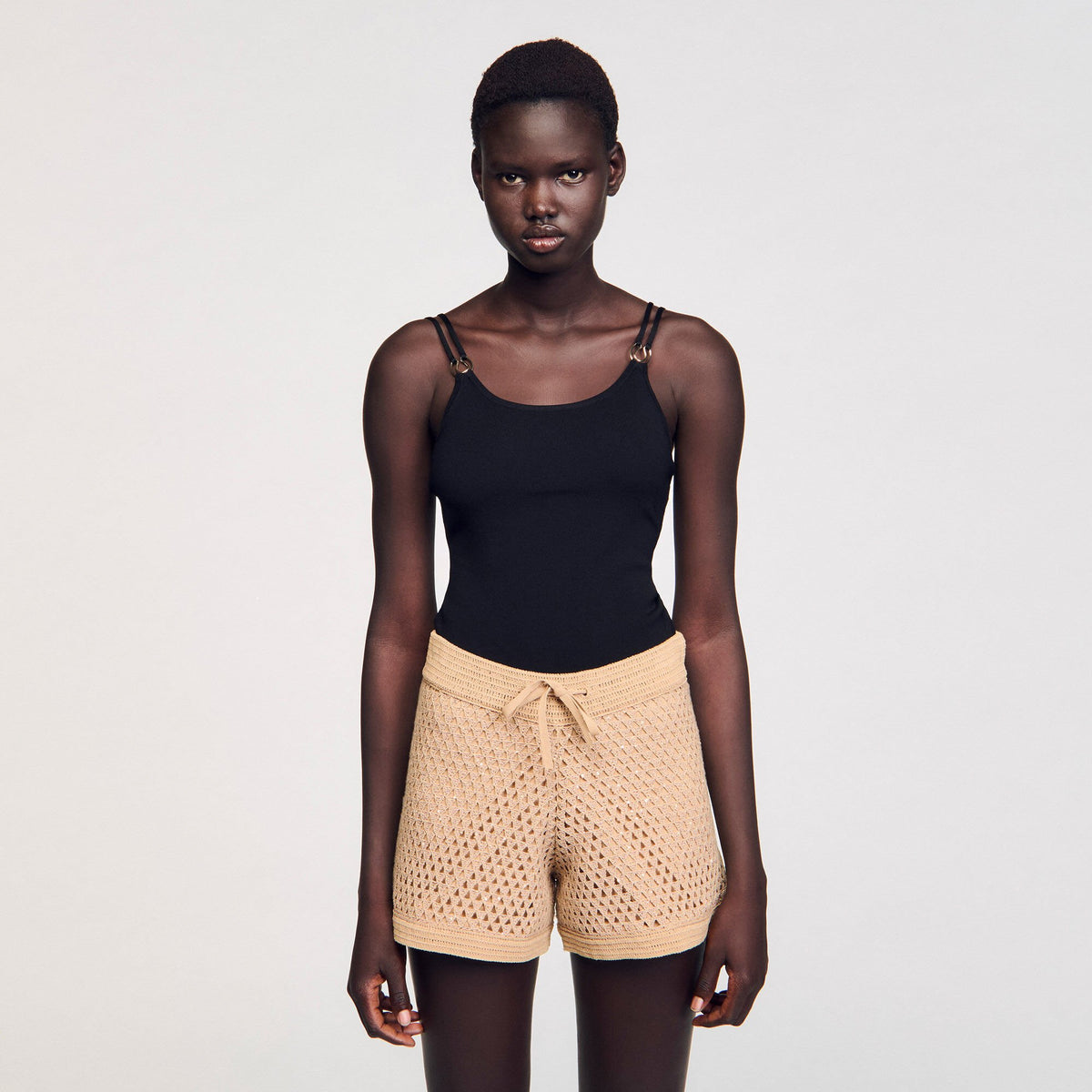 Jewelery detail knit leotard | Sandro