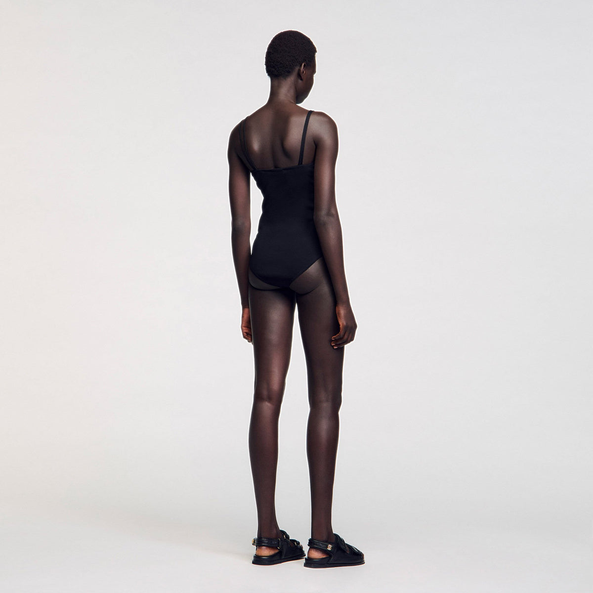 Jewelery detail knit leotard | Sandro