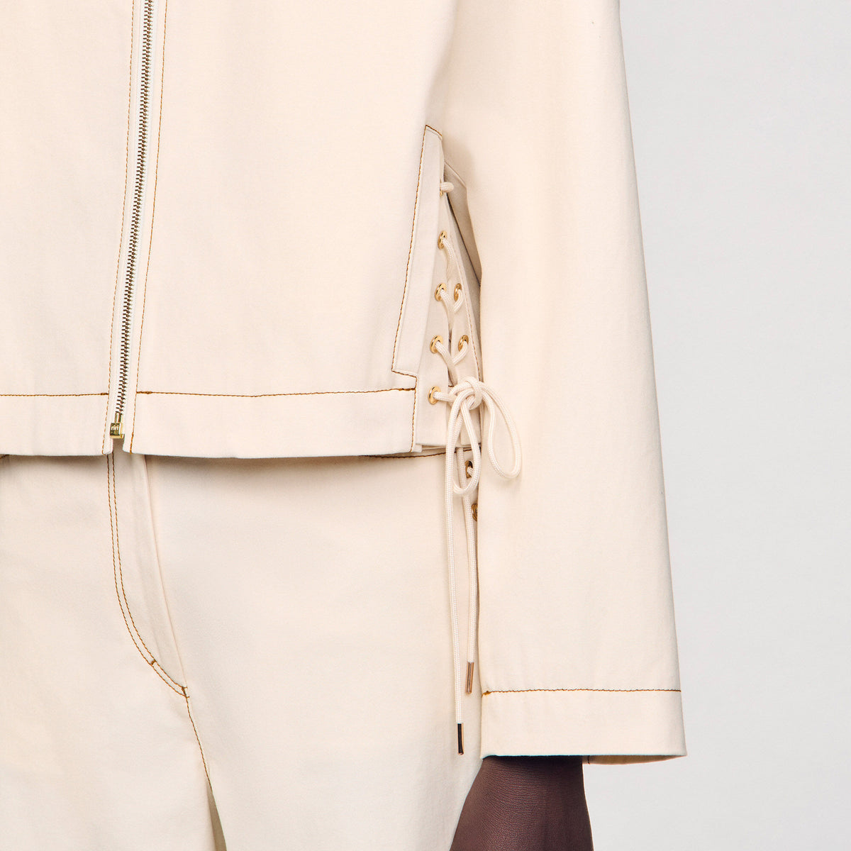 Denim lace-up jacket | Sandro