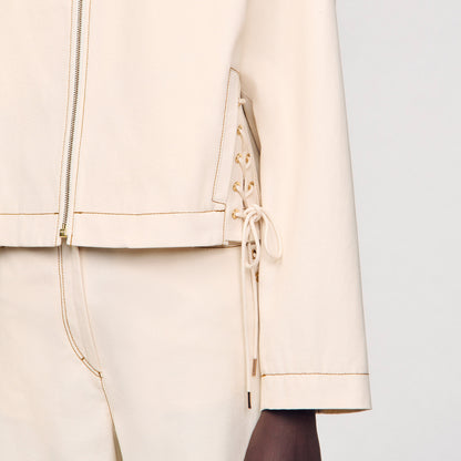 Denim lace-up jacket | Sandro