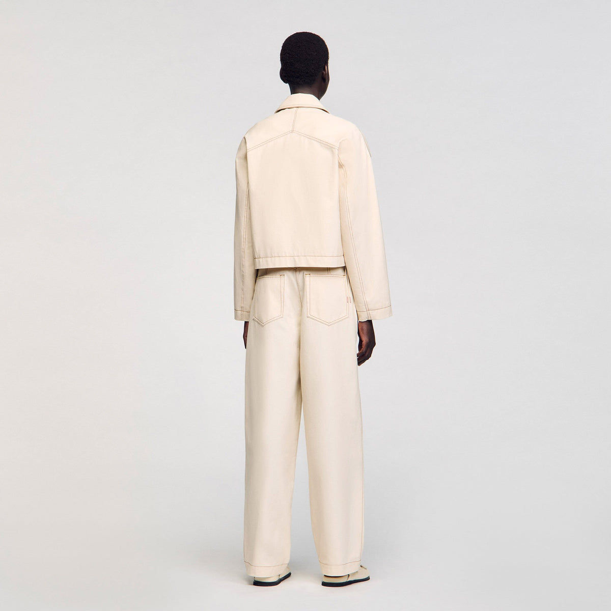 Denim lace-up jacket | Sandro