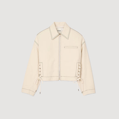 Denim lace-up jacket | Sandro