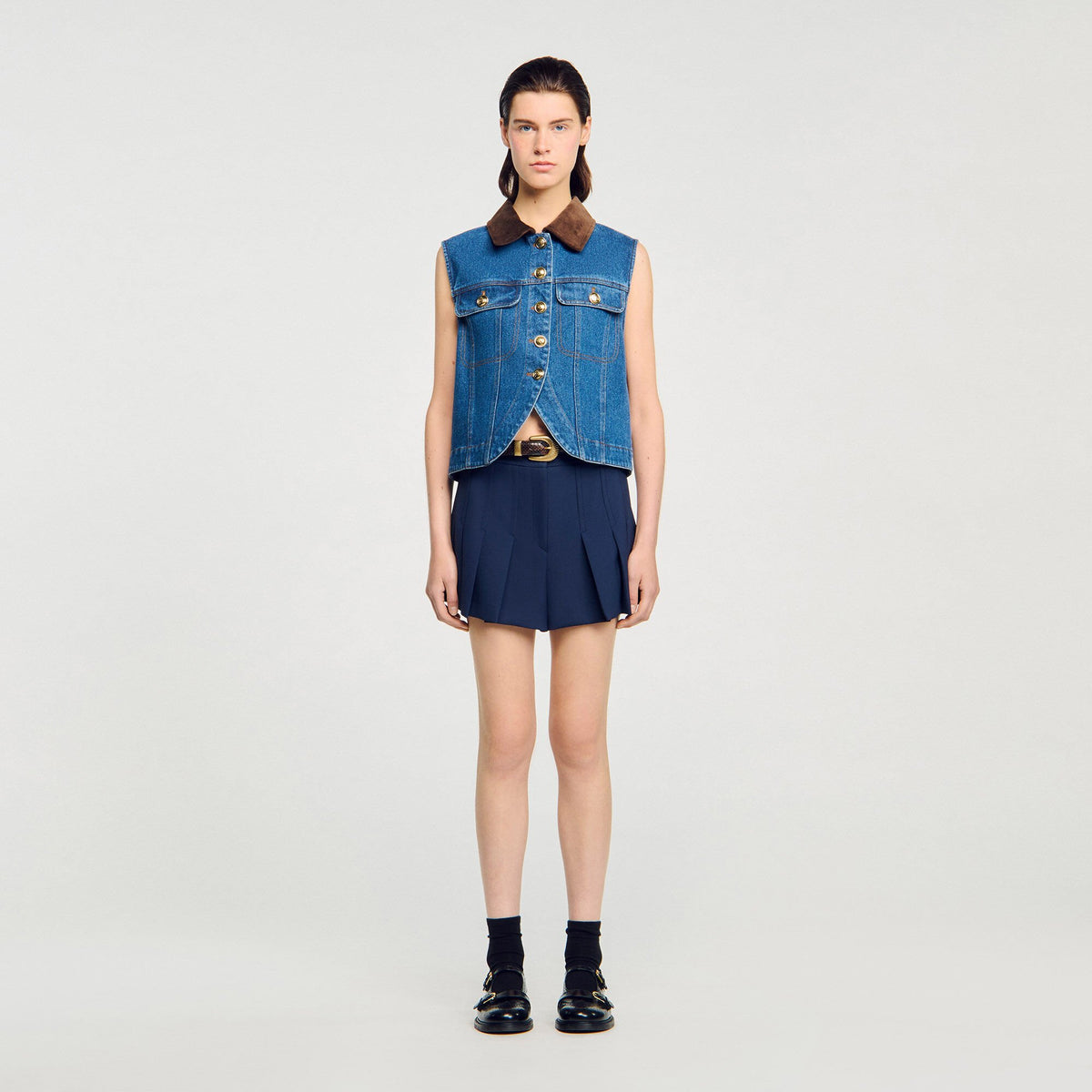 Sleeveless denim jacket | Sandro